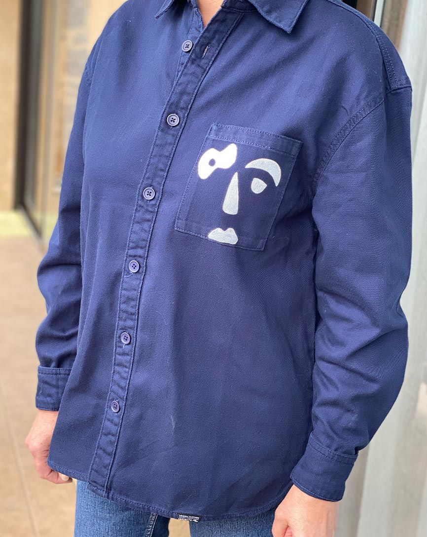 Veste "Regard d'Artiste" - Peinte à la Main - Taille M (homme)