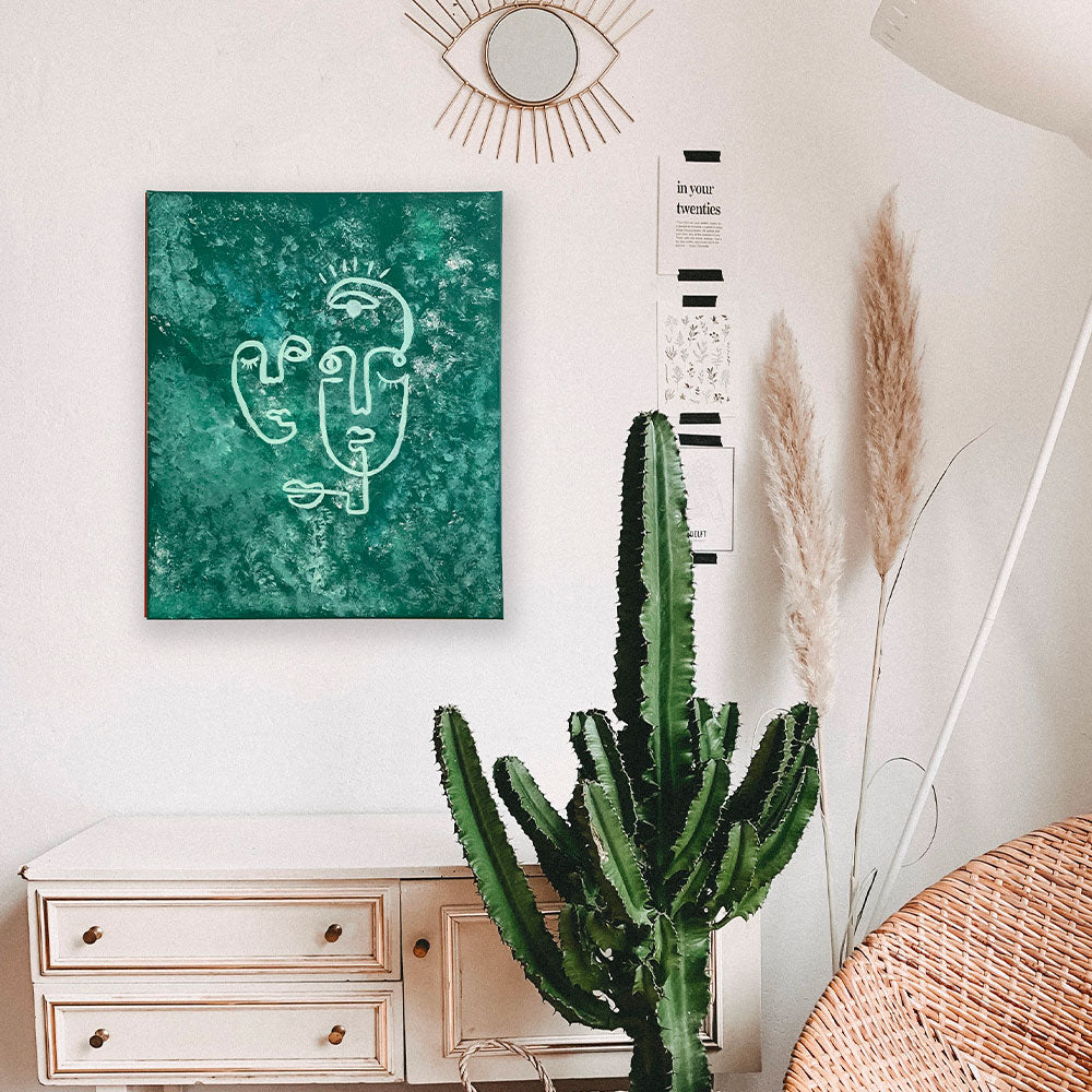 Peinture sur toile "Le Regard Accroché"