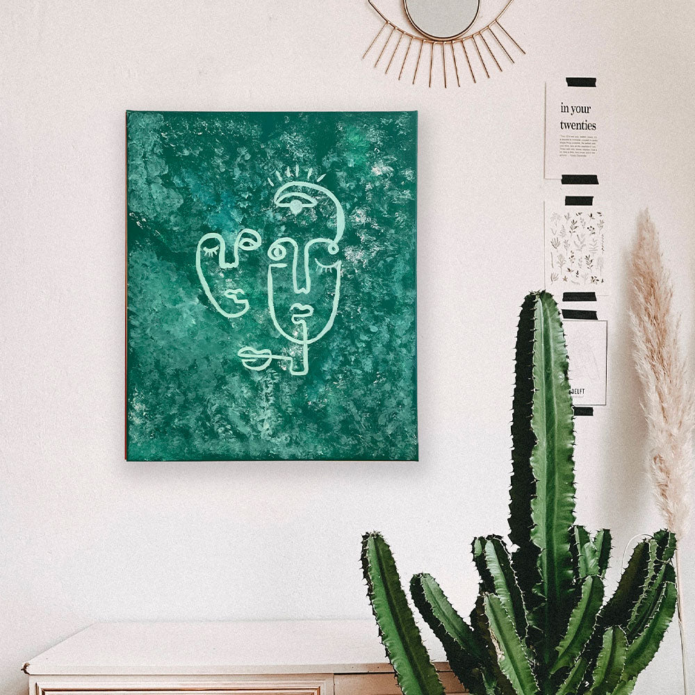 Peinture sur toile "Le Regard Accroché"