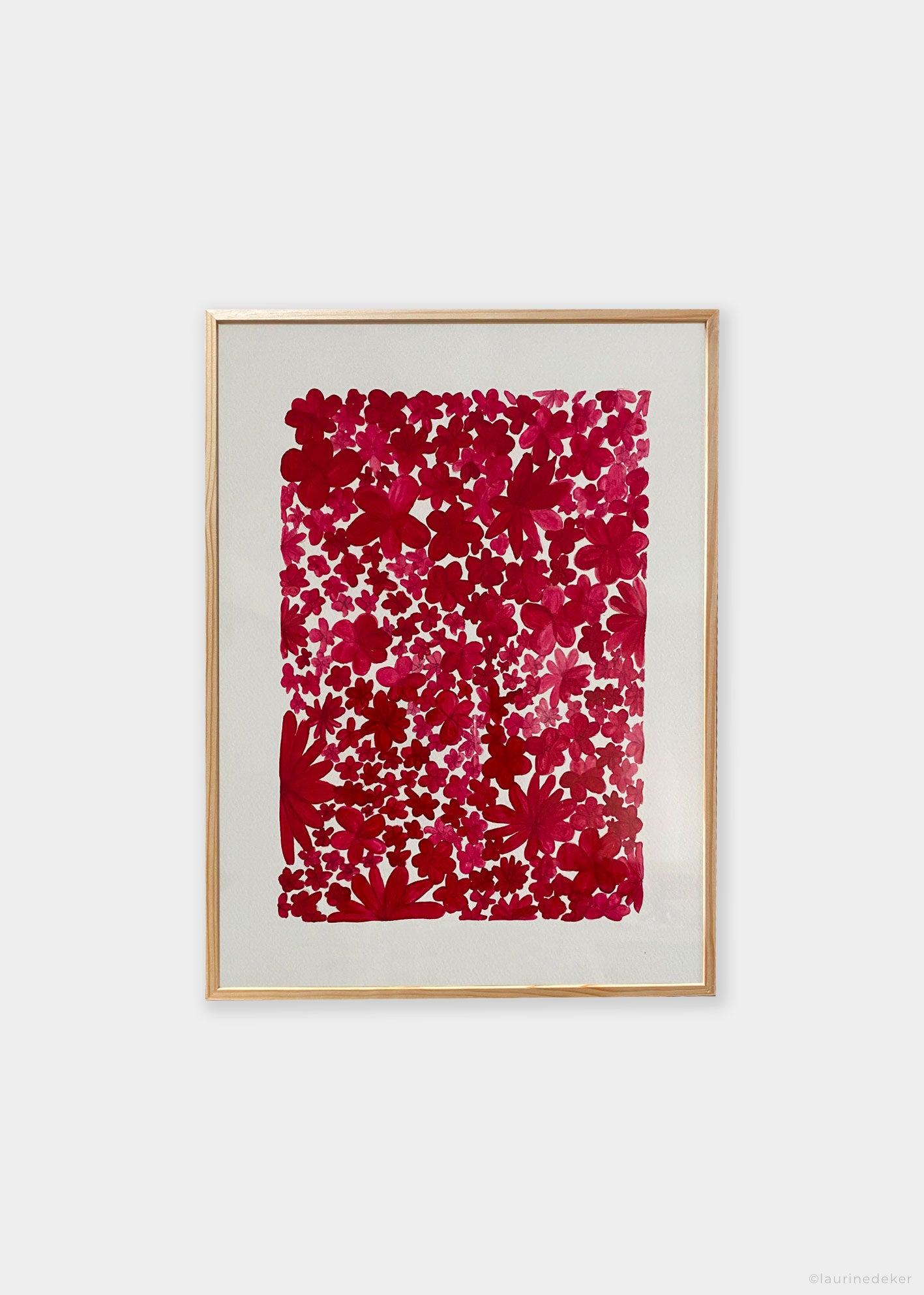 Herbier rouge - Acrylique sur papier