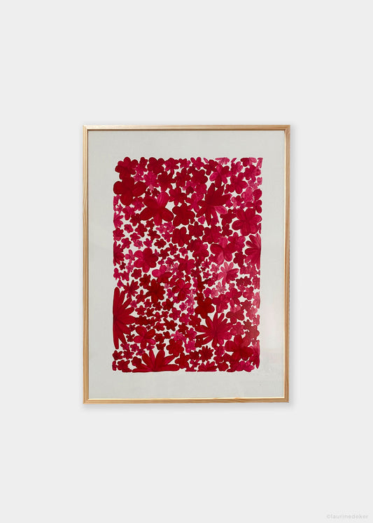 Herbier rouge - Acrylique sur papier