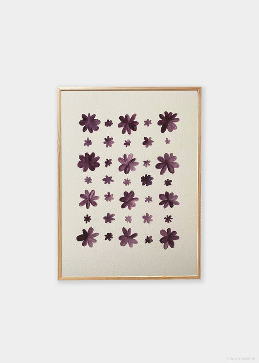 Herbier fleurs violettes