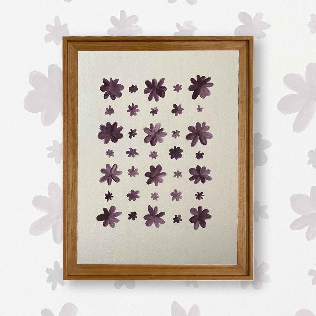 Herbier fleurs violettes